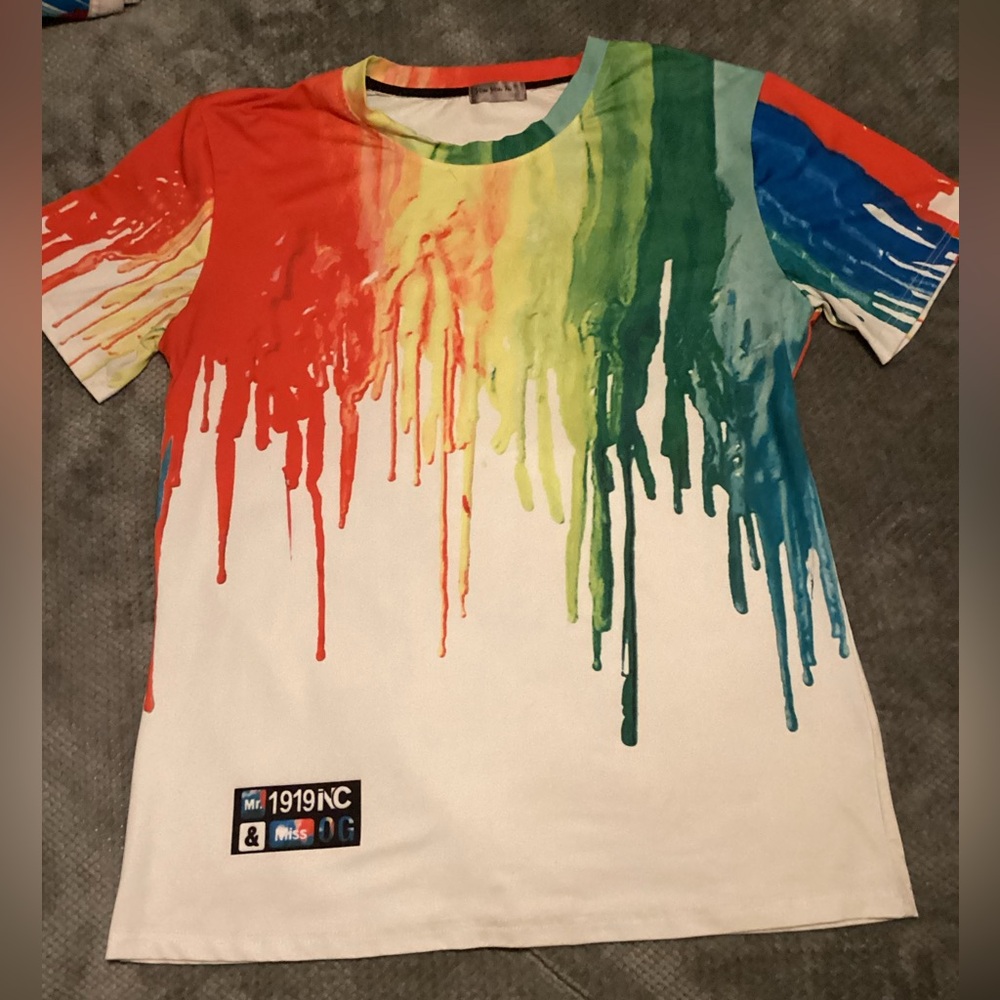 Crayon drip men’s shirt